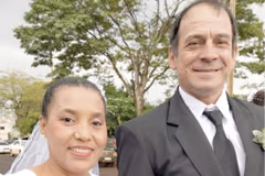Boda comunitaria: pareja se casa tras 32 años juntos