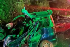 Choque frontal en J. Augusto Saldívar deja un fallecido