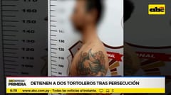 Tras persecución, policía detiene a dos tortoleros