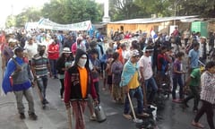 Campesinos e indígenas marchan en Asunción