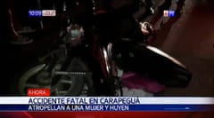 Conductor arrolla a mujer y se da a la fuga