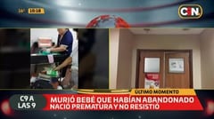Muere beba hallada en yuyal