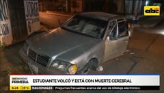 Accidente deja al borde de la muerte cerebral a estudiante