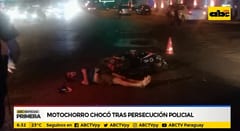 Motochorros sufren grave accidente en plena huida