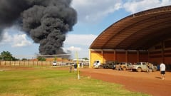 Helicóptero de las FF.AA. se desploma en Pedro Juan