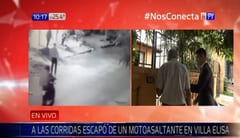 Adulto mayor huye a pie de motochorros