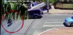 Automovilista embiste a motociclista y huye del sitio