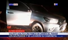 Delincuentes maniatan a familia durante asalto en Carmen del Paraná