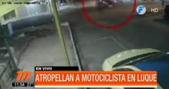 Camioneta choca contra motociclista en Luque