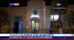 Hombre ataca a su pareja con machete