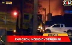 Explosión e incendio en un taller en Villa Elisa
