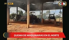 Queman maquinarias y galpón de estancia en Capiibary