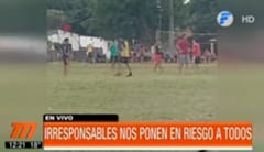 Denuncian partidos de fútbol en plena pandemia