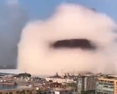 Captan impactante explosión en Beirut