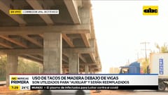 Tacos de madera en viaducto son provisorios, asegura responsable