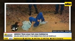 Asaltante de farmacia sufre accidente en plena huida