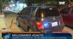 Asaltan a funcionario que iba a depositar G. 80 millones