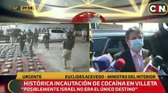 Carga de cocaína supera los 3.000 kilos, afirman