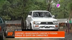 Robo de camioneta se frustra por falta de combustible