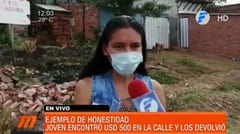 Joven vendedora devuelve USD 500 en Encarnación