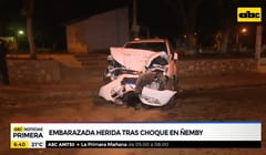 Embarazada resultó herida tras choque en Ñemby