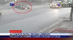 Motociclista muere tres embestir contra peatón en San Lorenzo