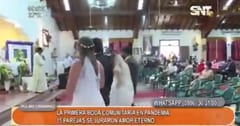 Realizan primera boda comunitaria en pandemia