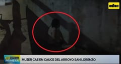 Mujer cae en cauce del arroyo San Lorenzo