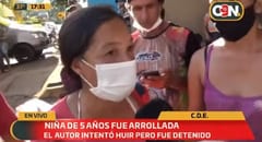 Niña de cinco años sufre arrollamiento y está grave
