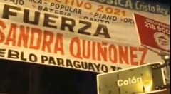 Vuelven a bajar un pasacalles a favor de Sandra Quiñónez