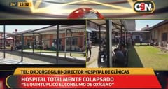 Pacientes del Hospital de Clínicas son atendidos en el patio