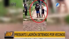 Vecinos detienen a sospechoso de robo y lo atan a poste