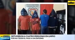 Cuatro detenidos por no ceder paso a vehículo que trasladaba a paciente