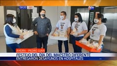 Docentes de Amambay entregan desayunos en hospitales en su día