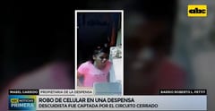 Cámaras captan a descuidista en una despensa en Asunción