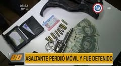 Asaltante pierde móvil y es detenido en Luque