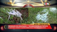 Arrojan residuos de hisopados y tapabocas al costado de la autopista Ñu Guasu