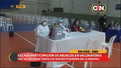 Informan escasa participación de adultos mayores en vacunatorio de la SND