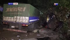 Mujer muerte tras choque de camiones en zona de Pedrozo