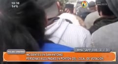 Se registran incidentes en colegio electoral de San Antonio