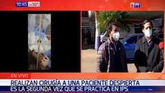 Paciente despierta es intervenida quirúrgicamente en IPS