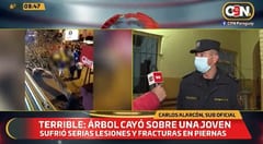 Árbol cae sobre una motociclista en Itauguá y le provoca fracturas