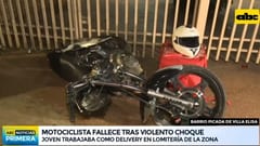 Otro “delivery” muere en choque contra vehículo