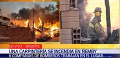 Depósito de maderas es consumido por las llamas en Ñemby