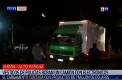 Hombres con uniforme policial roban carga por valor de USD 1 millón