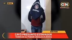 Detienen a sospechoso de montar cédulas para estafar a comercios y financieras