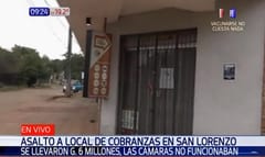 Delincuentes se llevan G. 6 millones de local de cobranzas en San Lorenzo