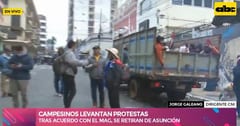 Campesinos levantan protesta tras firma de acuerdo