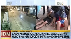 Detienen en operativo a sospechosos de asaltos a delivery