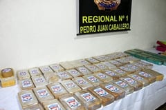 Incautan más de 200 kilos de cocaína en Pedro Juan